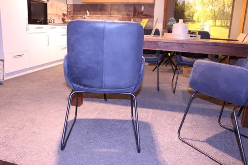 4 Leder-Armlehnstühle Natura Payton